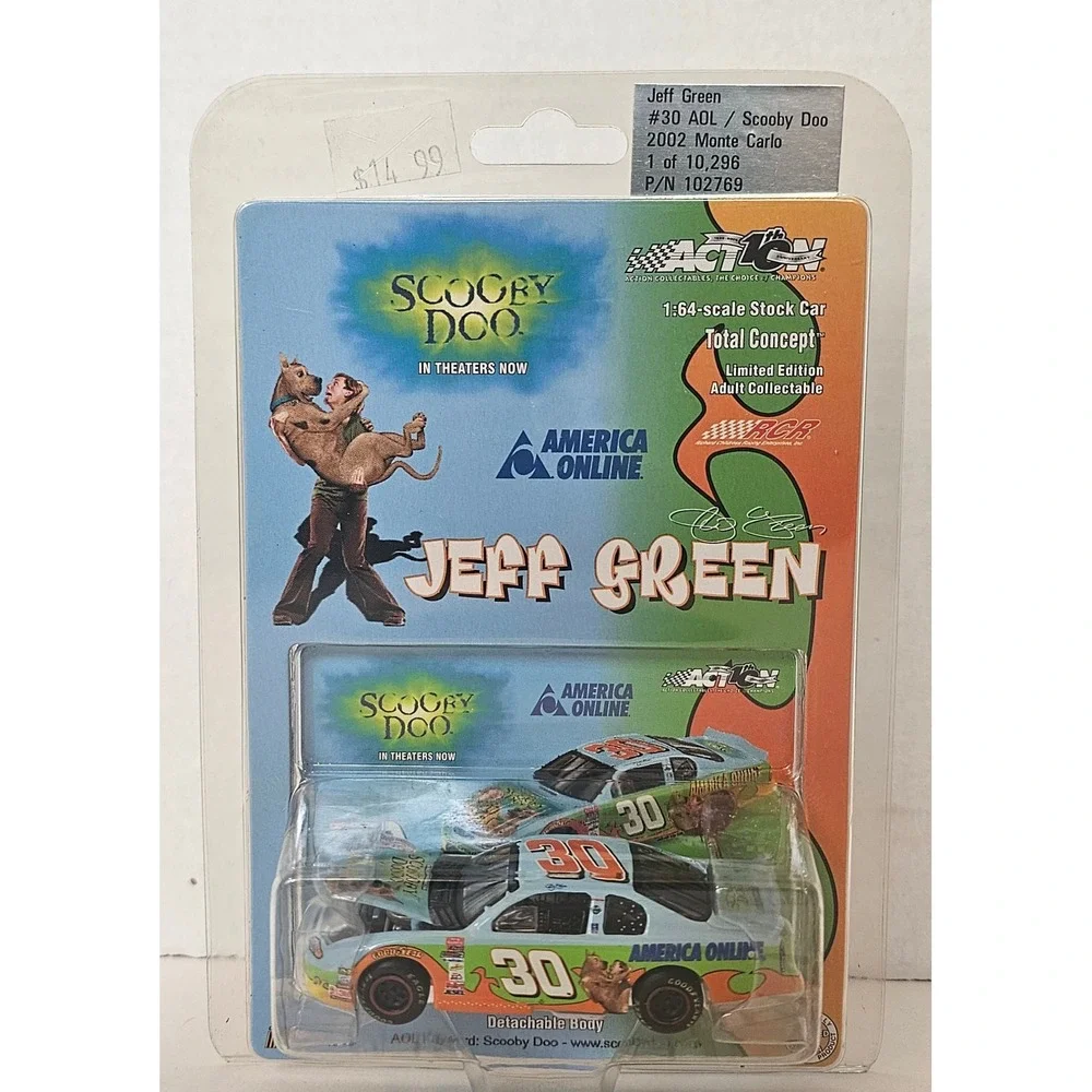 Scooby Doo Nascar Jeff Green #30 2002 Monte Carlo 1:64 Action Diecast Race Car